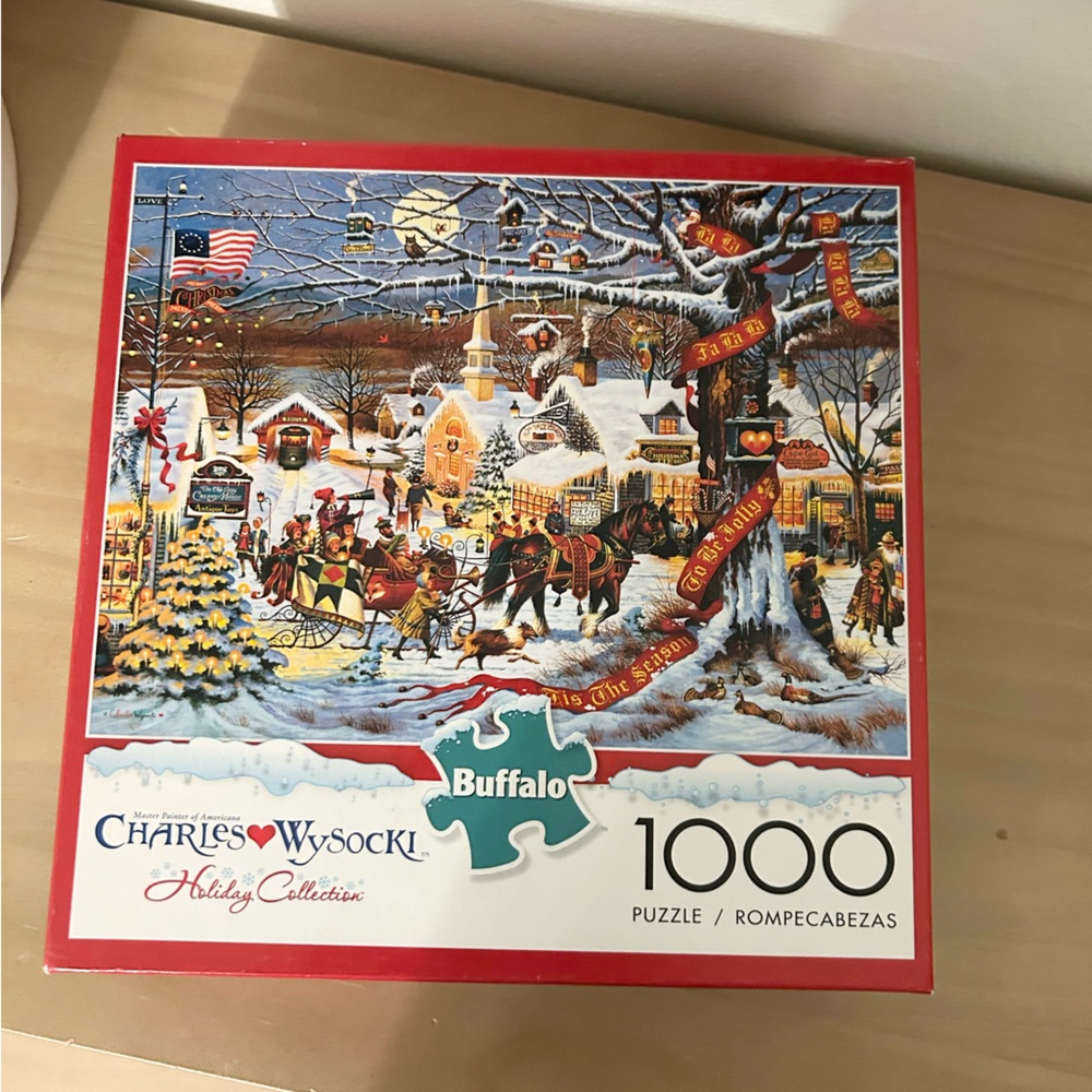 Charles Wysocki Small Town Christmas 1000 Piece Puzzle Buffalo Games
